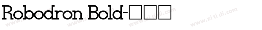 Robodron Bold字体转换
